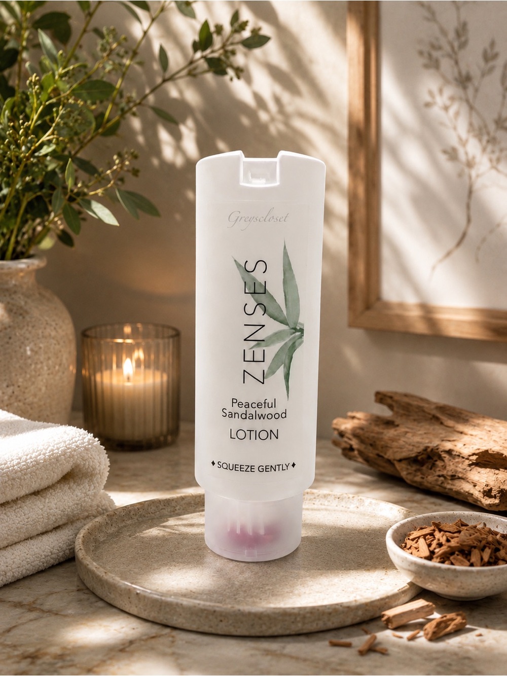 ONE BOTTLE 🍃LOTION🍃 ZENSES PEACEFUL SANDALWOOD 12.1 oz